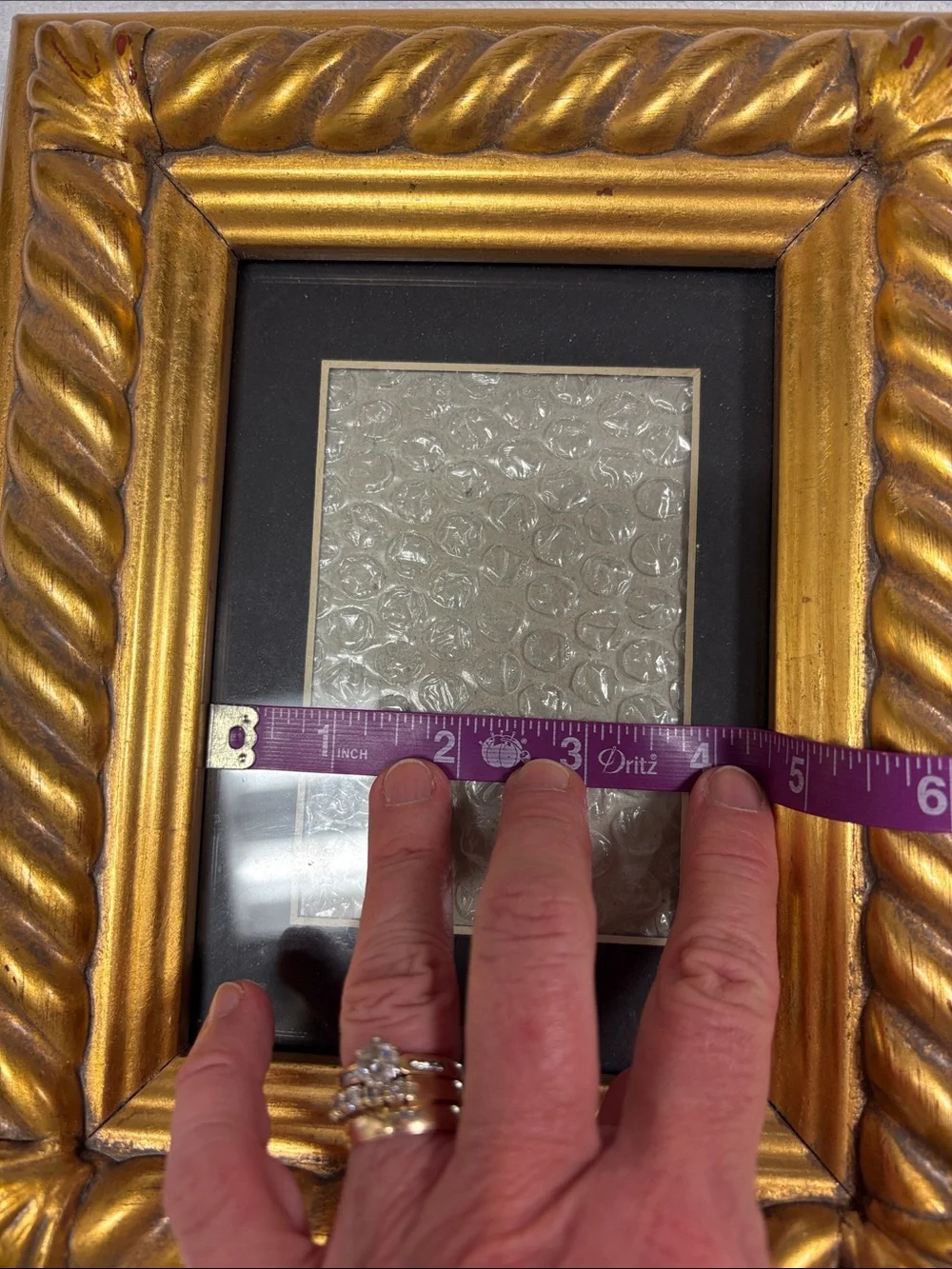 Artemis Design Co. Gold Rope-Edge Decorative distressed Picture Frame